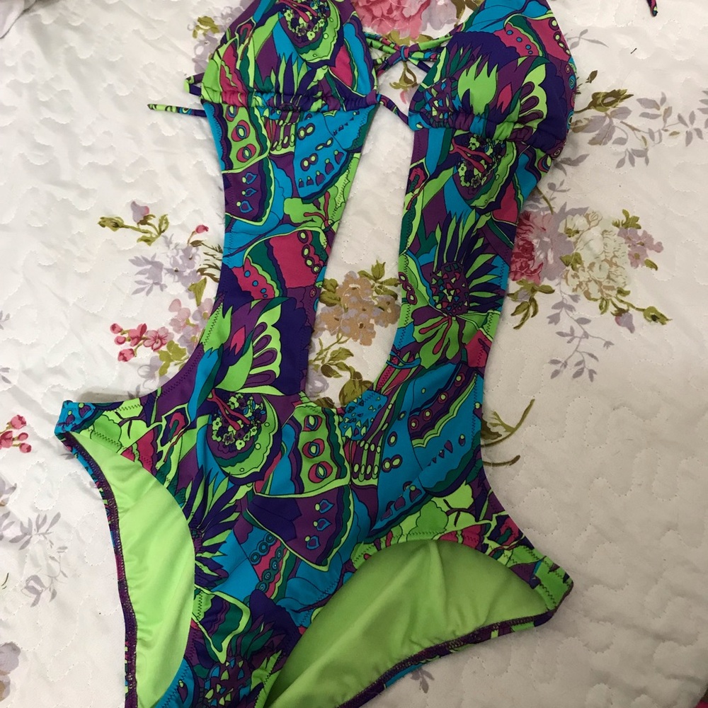Bright colorful monokini!